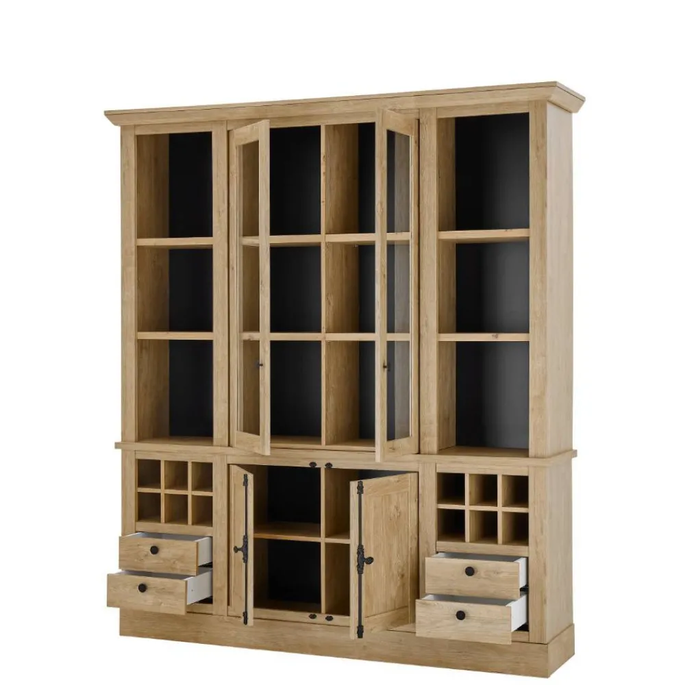 Wohnen Vitrinen<Vitrinenschrank im Landhaus Look - Hengas