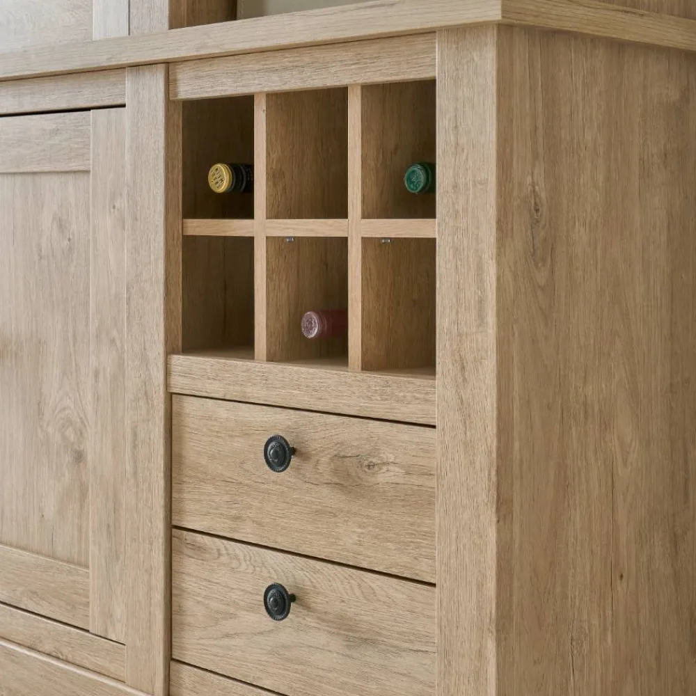 Wohnen Vitrinen<Vitrinenschrank im Landhaus Look - Hengas