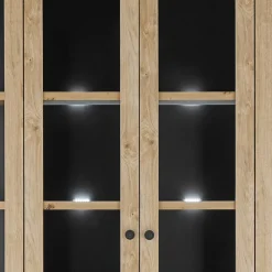 Wohnen Vitrinen<Vitrinenschrank im Landhaus Look - Hengas