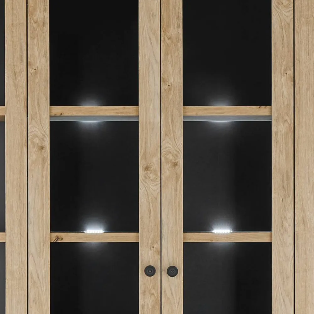 Wohnen Vitrinen<Vitrinenschrank im Landhaus Look - Hengas