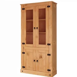 Wohnen Vitrinen<Vitrinenschrank im Mexikanischen Landhaus Look - Chrysa