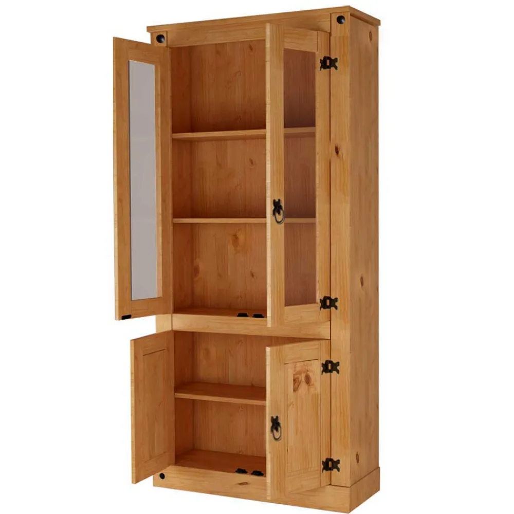 Wohnen Vitrinen<Vitrinenschrank im Mexikanischen Landhaus Look - Chrysa
