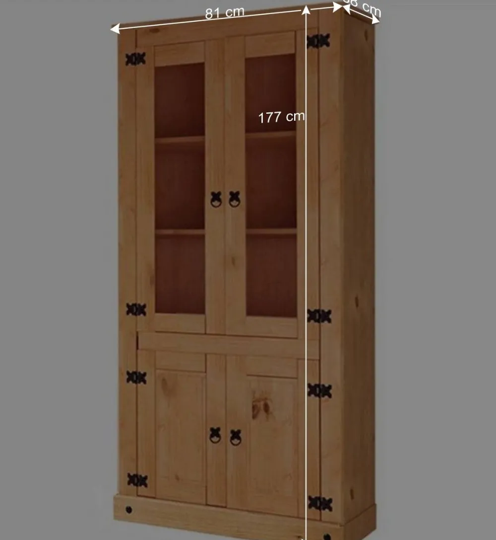 Wohnen Vitrinen<Vitrinenschrank im Mexikanischen Landhaus Look - Chrysa