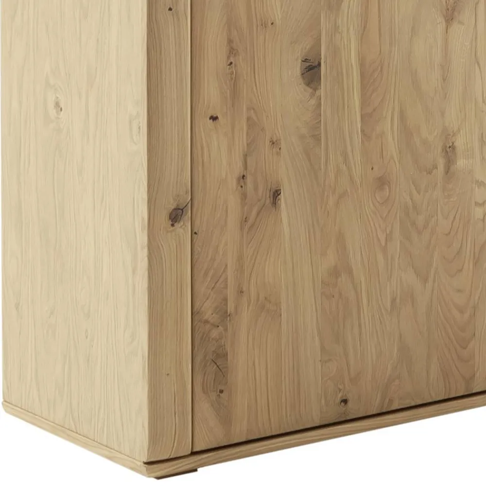 Wohnen Highboards<Vitrinenschrank in Asteiche Hell - Jevedaz