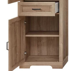 Wohnen Vitrinen<Vitrinenschrank in Eiche Optik mit LED - Barack