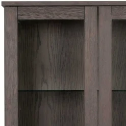 Wohnen Vitrinen<Vitrinenschrank in Eiche Dunkelbraun - Lomarios