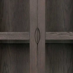 Wohnen Vitrinen<Vitrinenschrank in Eiche Dunkelbraun - Lomarios