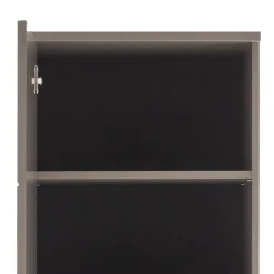 Wohnen Vitrinen<Vitrinenschrank in Grau mit Wildeiche - Teorina
