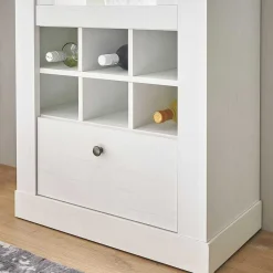 Wohnen Vitrinen<Vitrinenschrank in Holzoptik Pinie weiß - Liancos