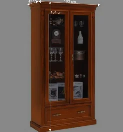 Wohnen Vitrinen<Vitrinenschrank in Kirschbaumfarben - Manukau