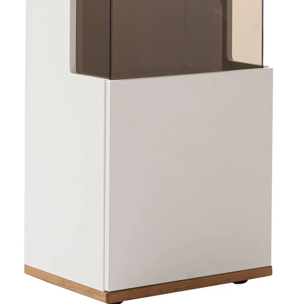 Wohnen Vitrinen<Vitrinen-Schrank in Soft White und Wildeiche - Yordyn