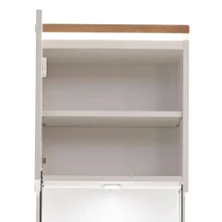 Wohnen Vitrinen<Vitrinen-Schrank in Soft White und Wildeiche - Yordyn