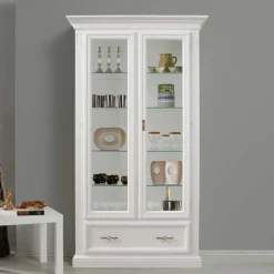 Wohnen Vitrinen<Vitrinenschrank in Weiß - Eli