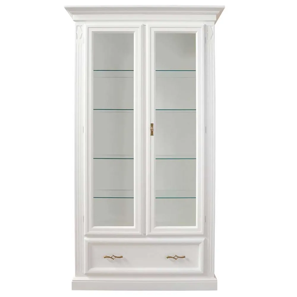 Wohnen Vitrinen<Vitrinenschrank in Weiß - Eli