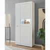 Wohnen Vitrinen<Vitrinenschrank in Weiß - 85x198x35 cm - Ilana