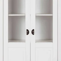Wohnen Vitrinen<Vitrinenschrank in Weiß mit Grau - Lucasario
