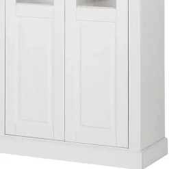 Wohnen Vitrinen<Vitrinenschrank in Weiß mit Grau - Lucasario