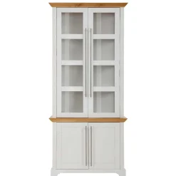 Wohnen Vitrinen<Vitrinenschrank in Weiß mit Honig - Eyzaco