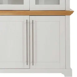 Wohnen Vitrinen<Vitrinenschrank in Weiß mit Honig - Eyzaco