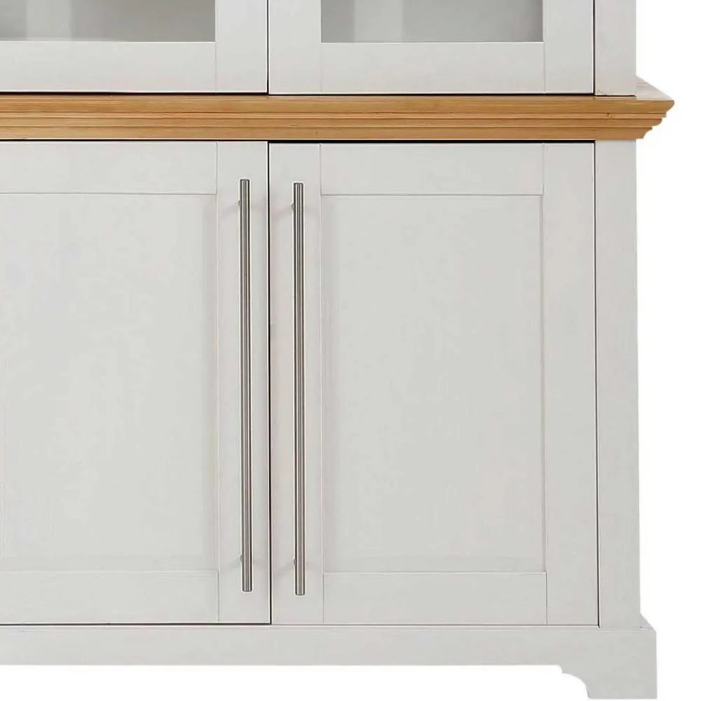 Wohnen Vitrinen<Vitrinenschrank in Weiß mit Honig - Eyzaco