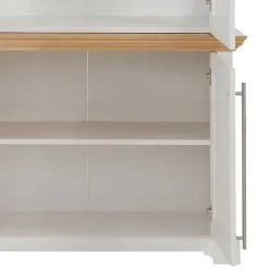 Wohnen Vitrinen<Vitrinenschrank in Weiß mit Honig - Eyzaco