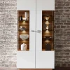 Wohnen Vitrinen<Vitrinenschrank mit Doppeltür - Niam