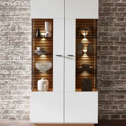 Wohnen Vitrinen<Vitrinenschrank mit Doppeltür - Niam