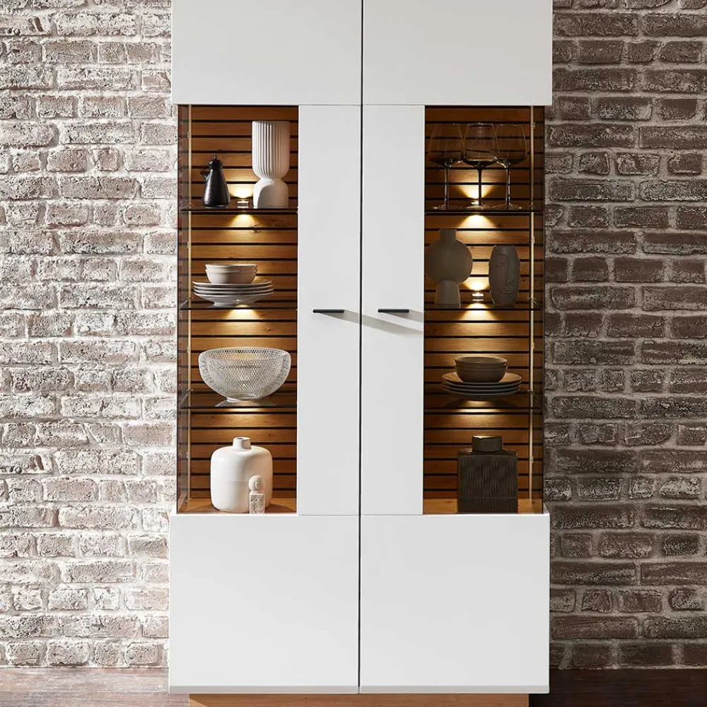 Wohnen Vitrinen<Vitrinenschrank mit Doppeltür - Niam