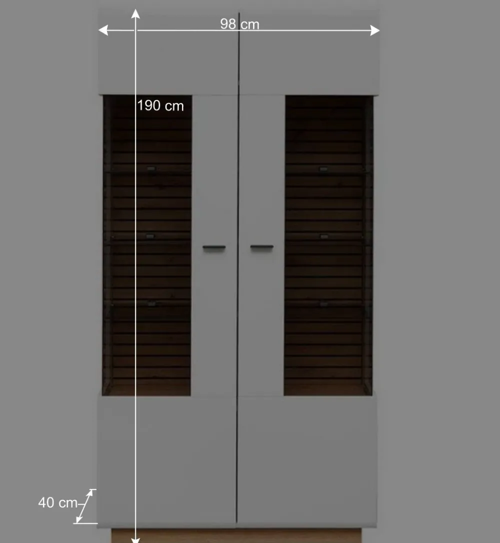 Wohnen Vitrinen<Vitrinenschrank mit Doppeltür - Niam