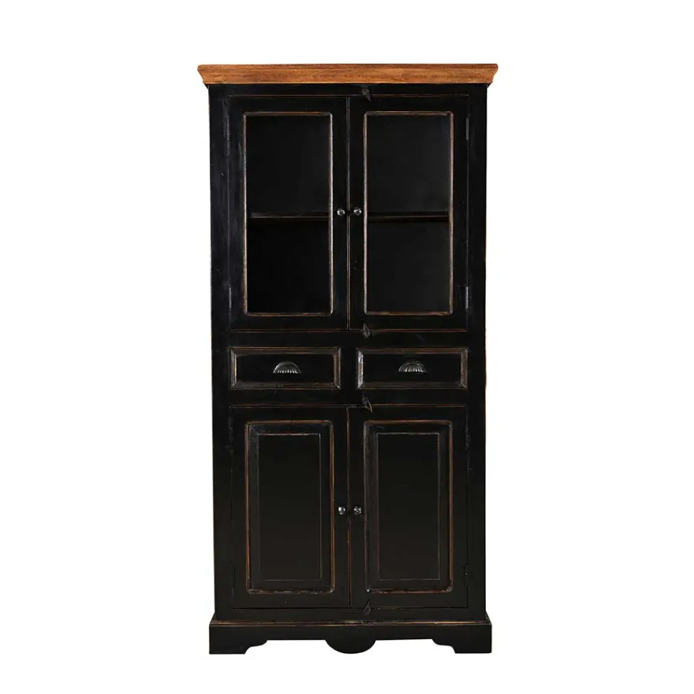 Wohnen Vitrinen<Vitrinenschrank Sentiments in Schwarz