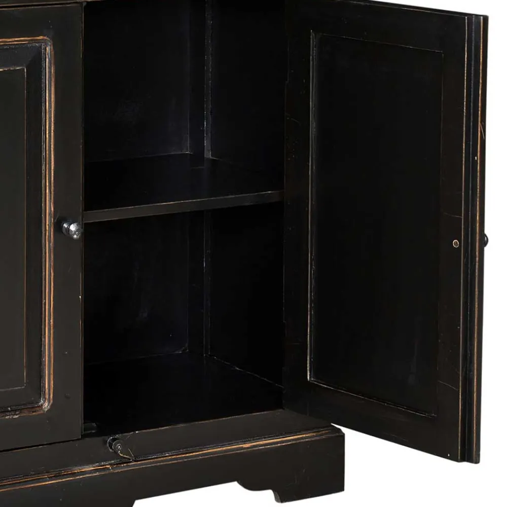 Wohnen Vitrinen<Vitrinenschrank Sentiments in Schwarz