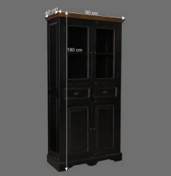 Wohnen Vitrinen<Vitrinenschrank Sentiments in Schwarz