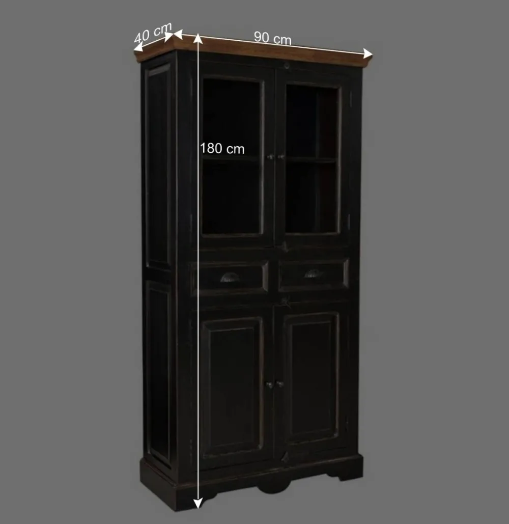Wohnen Vitrinen<Vitrinenschrank Sentiments in Schwarz