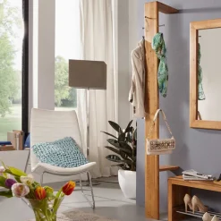 Wohnen Garderoben<Vollholz Garderobe aus Wildeiche Massivholz - Uvinessa