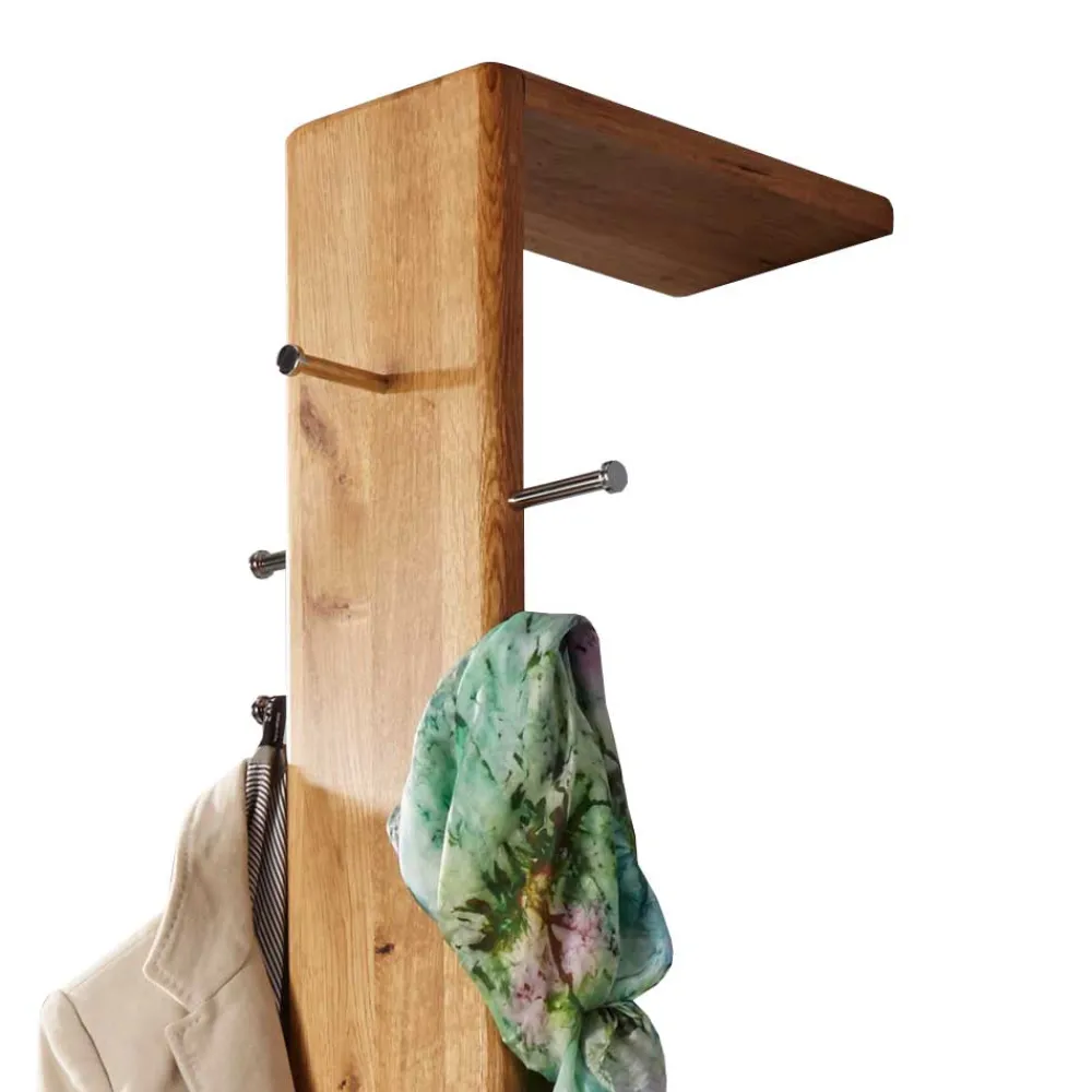 Wohnen Garderoben<Vollholz Garderobe aus Wildeiche Massivholz - Uvinessa