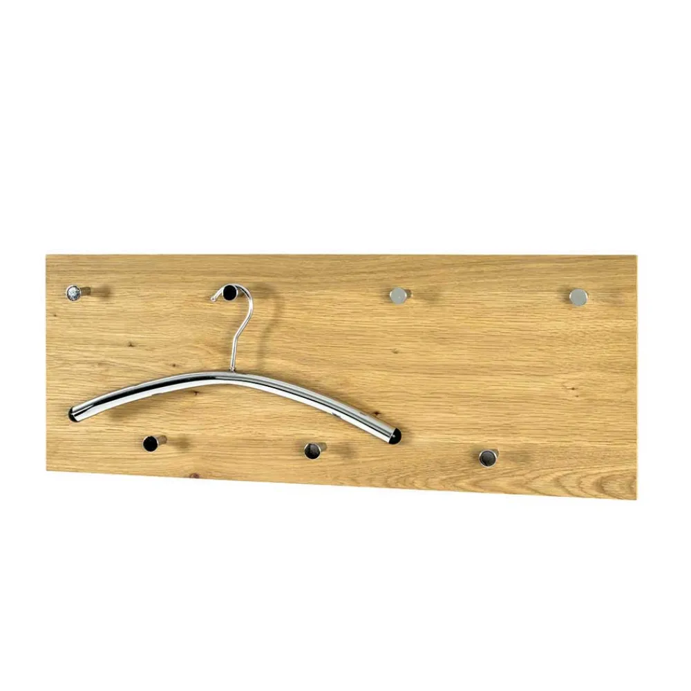 Wohnen Garderoben<Wand Garderobe Eiche Furnier Colocca mit 7 Haken