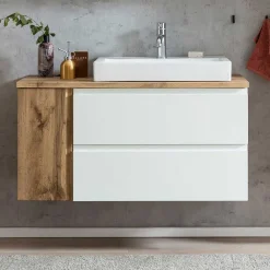 Wohnen Schränke<Wand Waschbeckenschrank mit Aufsatzbecken - Eight