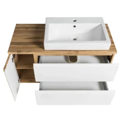 Wohnen Schränke<Wand Waschbeckenschrank mit Aufsatzbecken - Eight