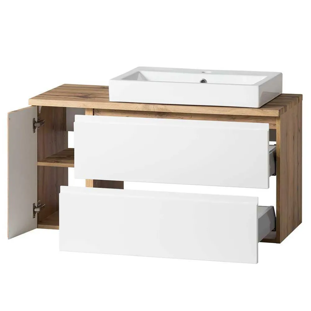 Wohnen Schränke<Wand Waschbeckenschrank mit Aufsatzbecken - Eight