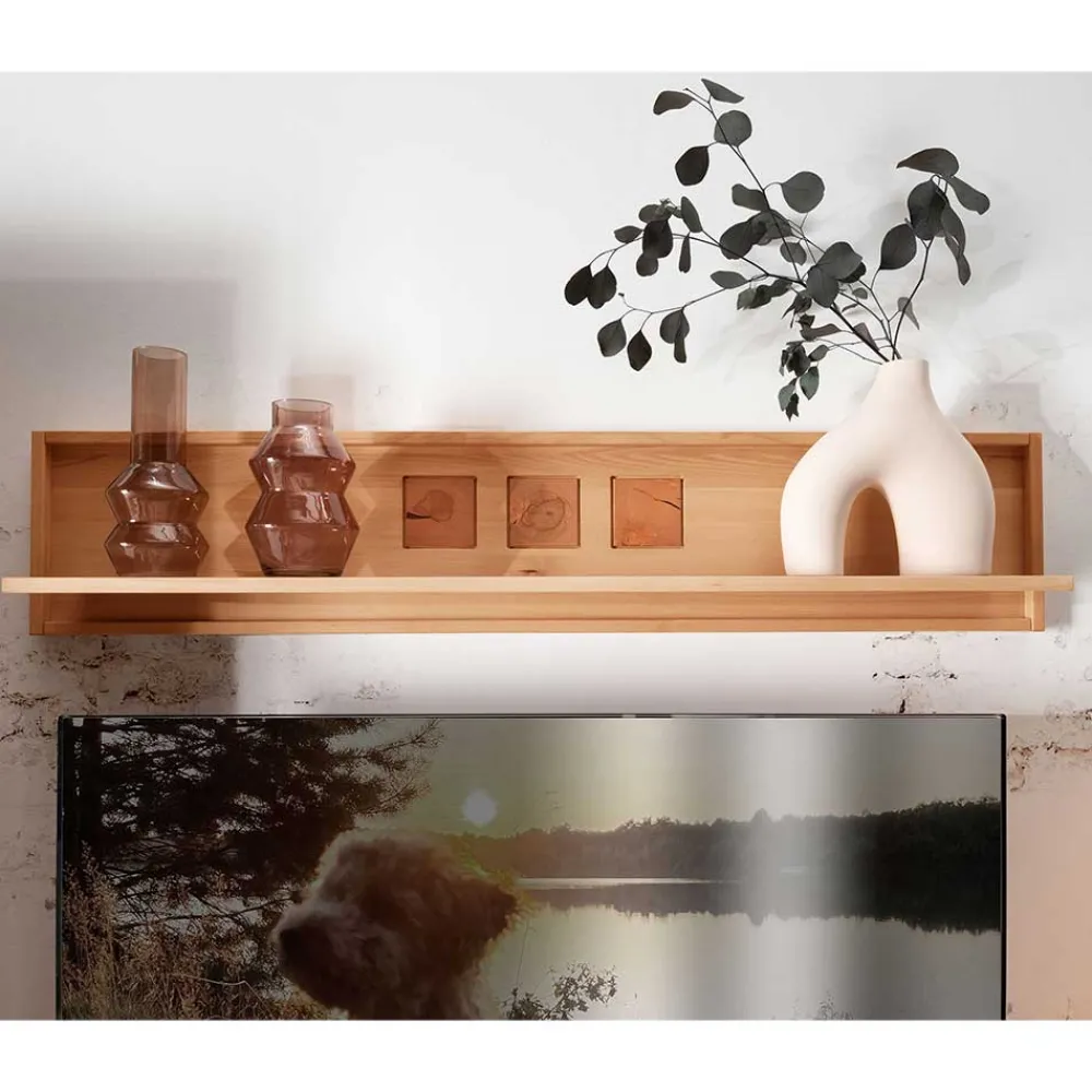 Wohnen Regale<Wandboard aus geöltem Kernbuche Massivholz - Sarosca