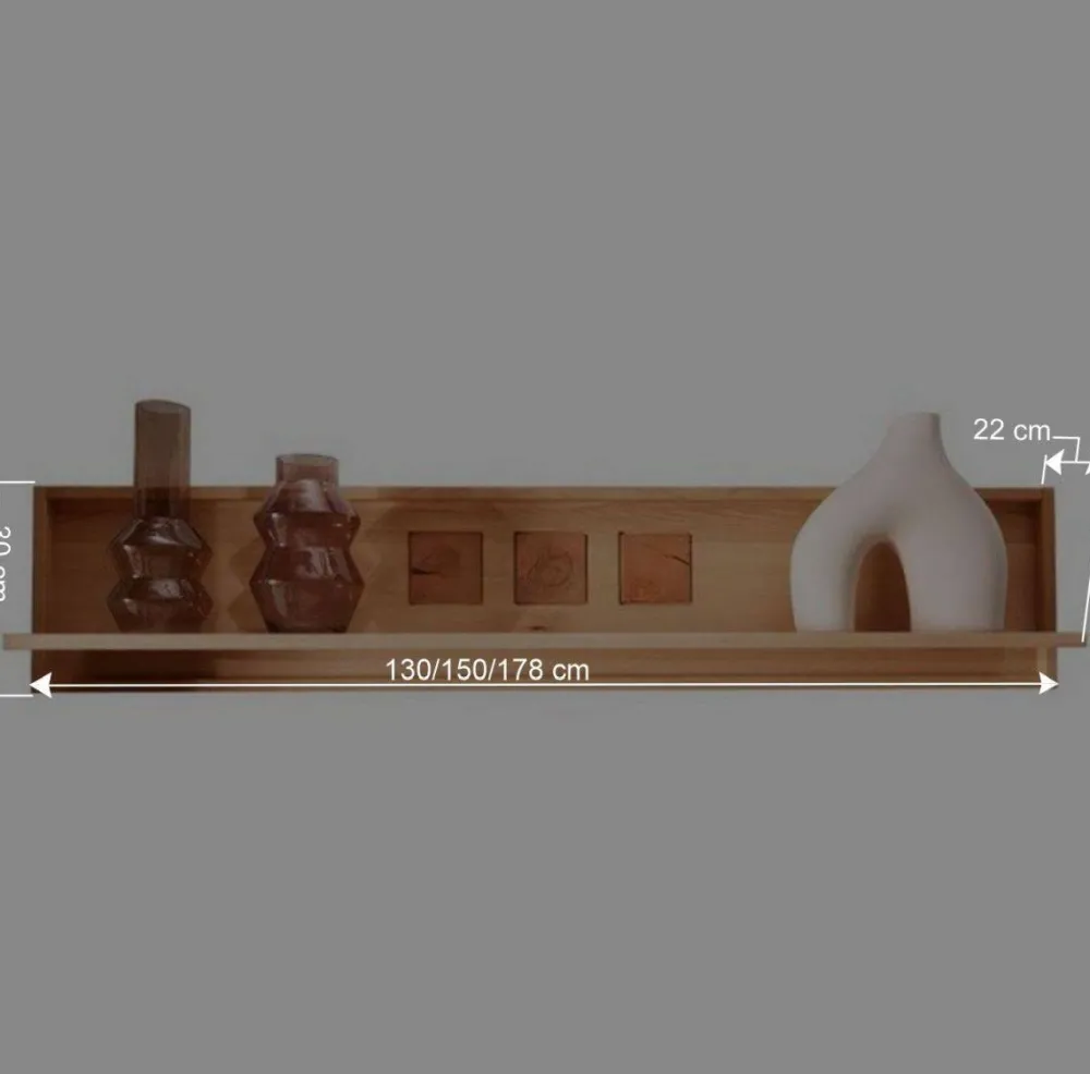 Wohnen Regale<Wandboard aus geöltem Kernbuche Massivholz - Sarosca