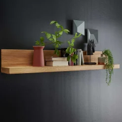 Wohnen Regale<Wandboard aus geöltem Wildeiche Massivholz - Loitons