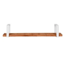 Wohnen Regale<Wandboard aus Mangoholz & Metall Weiß - Siza