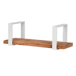 Wohnen Regale<Wandboard aus Mangoholz & Metall Weiß - Siza