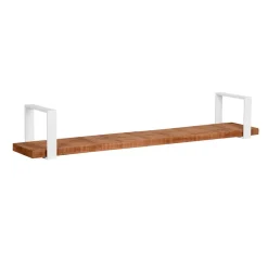 Wohnen Regale<Wandboard aus Mangoholz & Metall Weiß - Siza