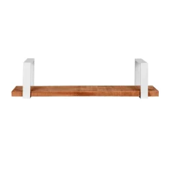 Wohnen Regale<Wandboard aus Mangoholz & Metall Weiß - Siza