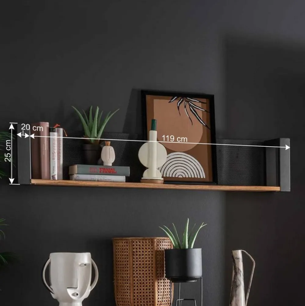 Wohnen Regale<Wandboard aus Recyclingholz Mango massiv - Acira