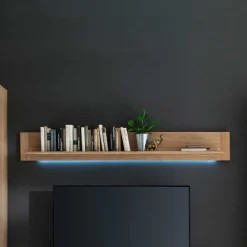 Wohnen Regale<Wandboard in 180cm Breite Pontros mit Eiche Bianco Furnier