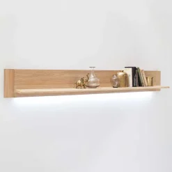 Wohnen Regale<Wandboard in 180cm Breite Pontros mit Eiche Bianco Furnier
