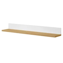 Wohnen Regale<Wandboard in Eiche Furnier & Weiß - Elastian
